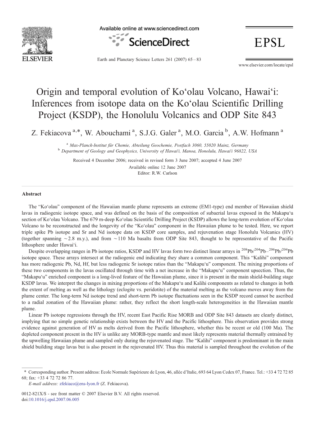 Origin and Temporal Evolution of Koʻolau Volcano