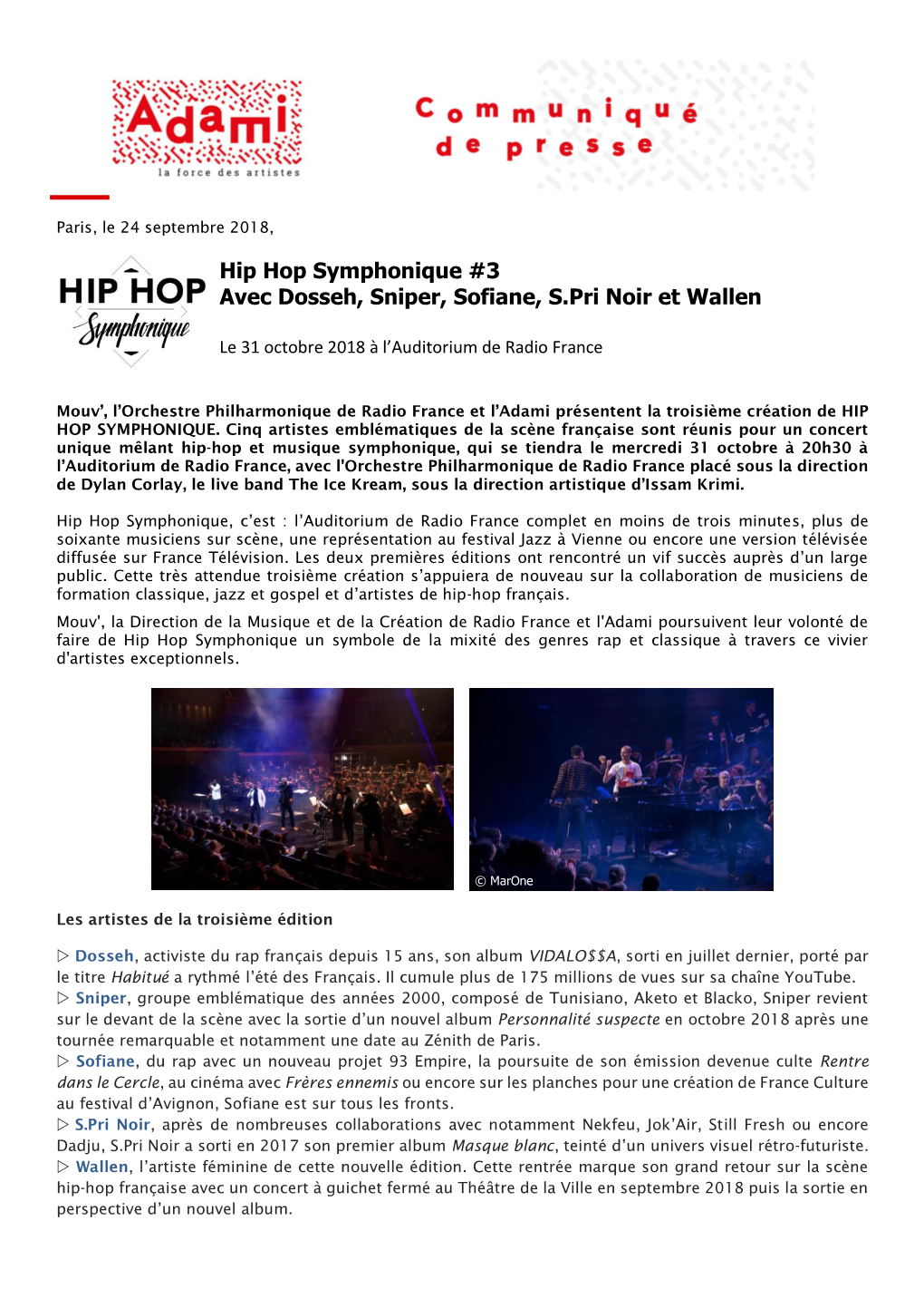 Hip Hop Symphonique #3 Avec Dosseh, Sniper, Sofiane, S.Pri Noir Et Wallen