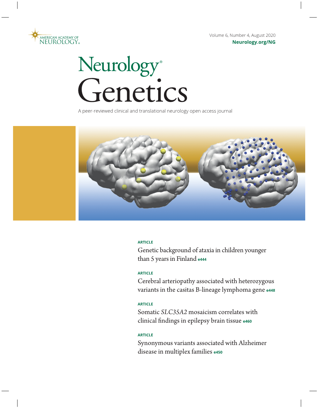 Genetic Background of Ataxia in Children Younger Than 5 Years in Finland E444