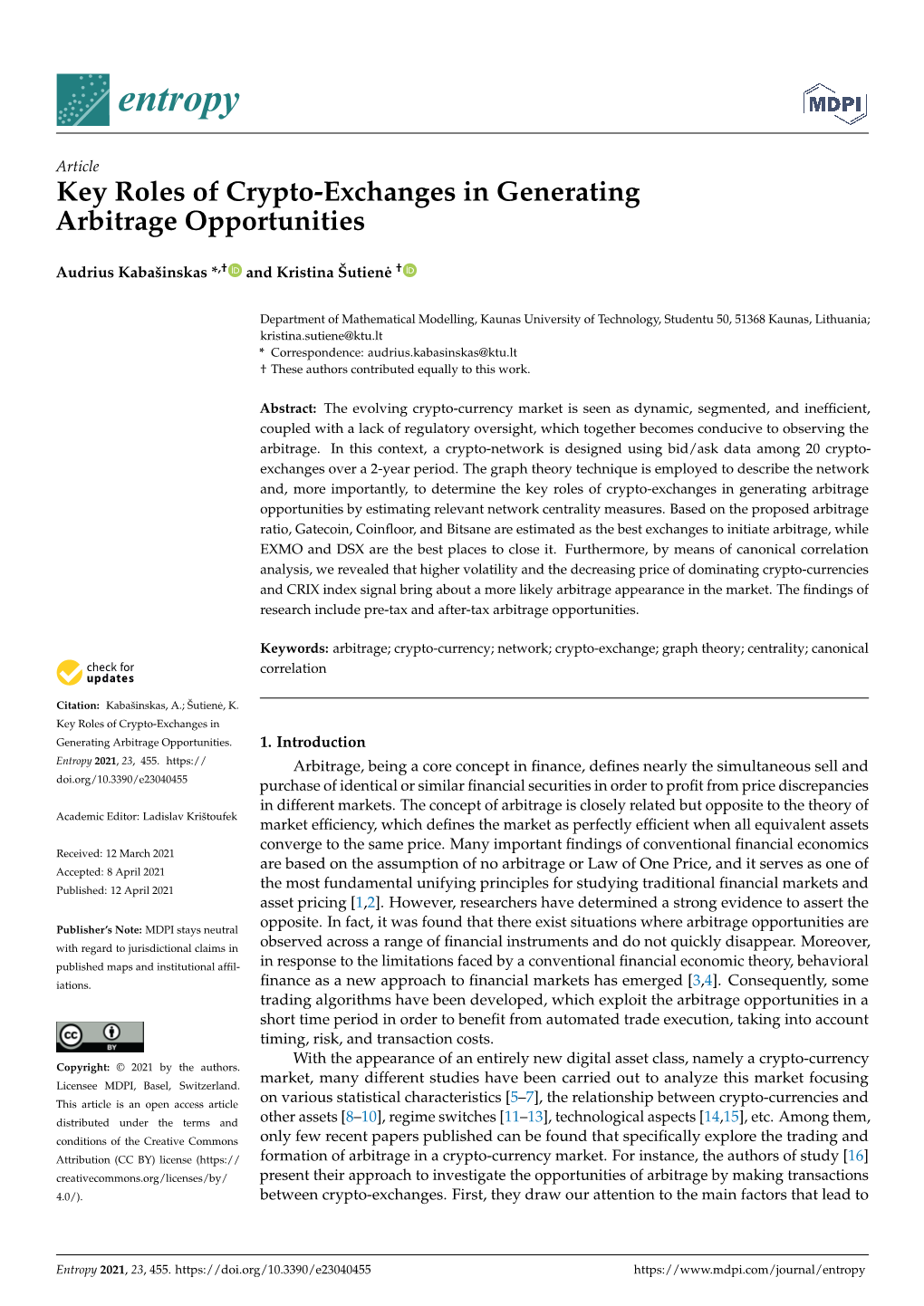 Key Roles of Crypto-Exchanges in Generating Arbitrage Opportunities