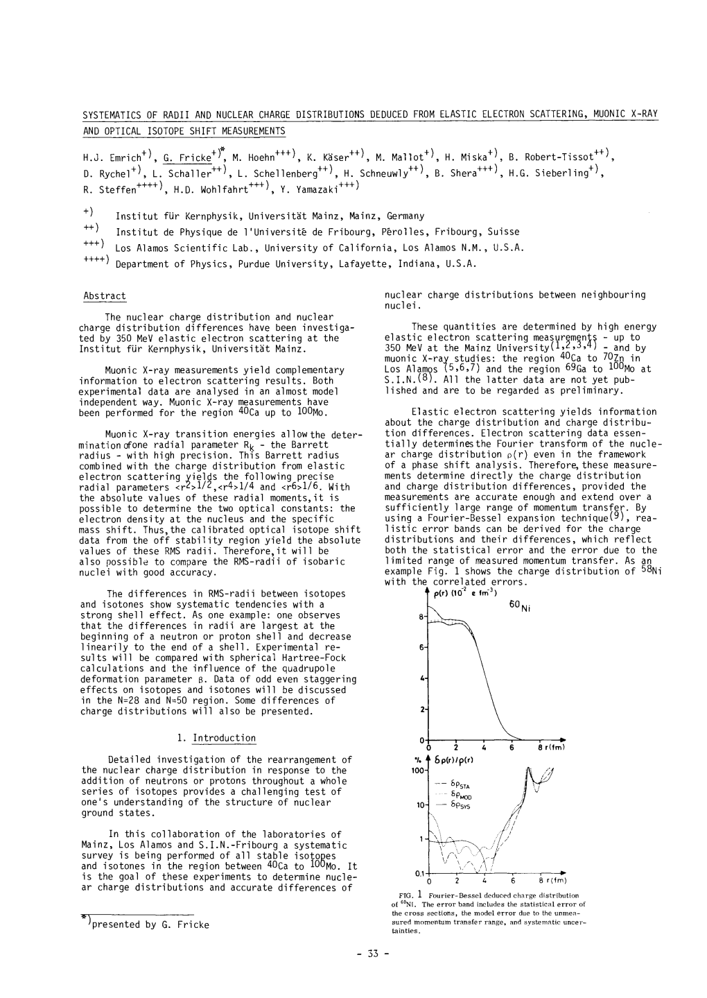 Systematics of Radii and Nuclear Charge Distributions Deduced from Elastic Electron Scattering, Muonic X-Ray