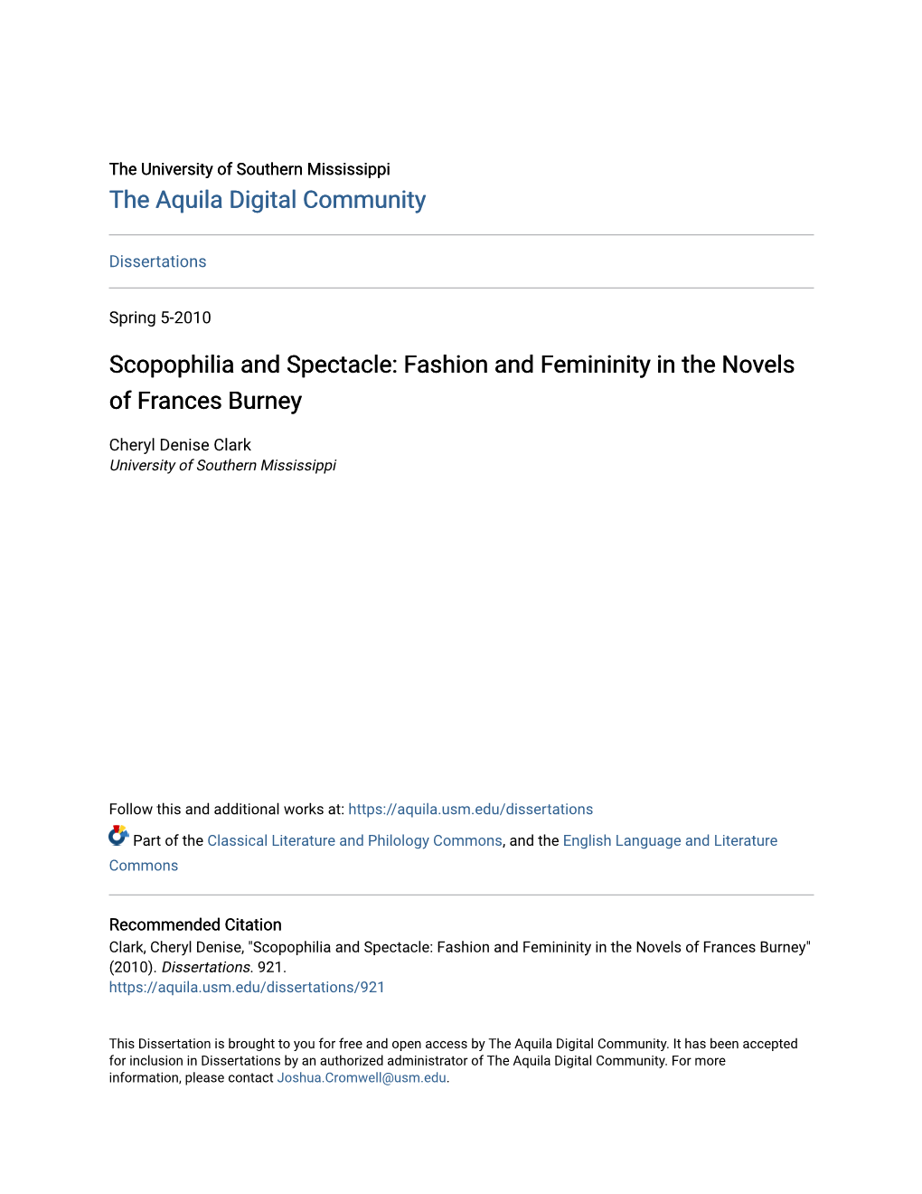 Fashion and Femininity in the Novels of Frances Burney