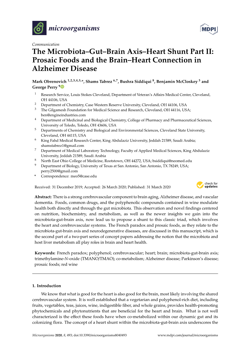 Prosaic Foods and the Brain–Heart Connection in Alzheimer Disease