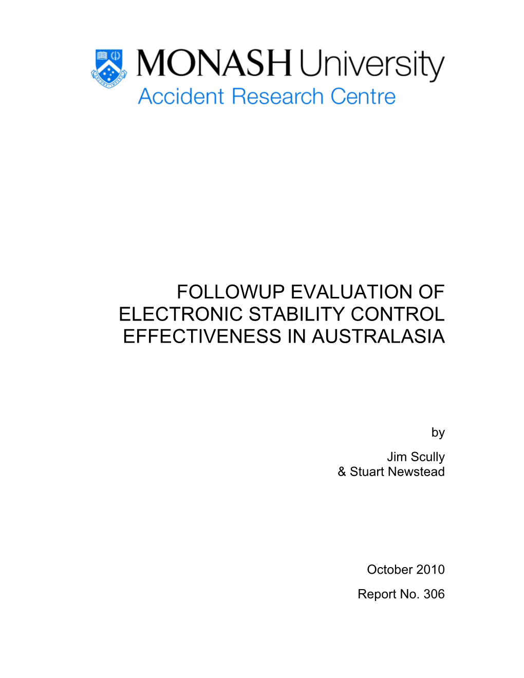 Followup Evaluation of Electronic Stability Control Effectiveness in Australasia