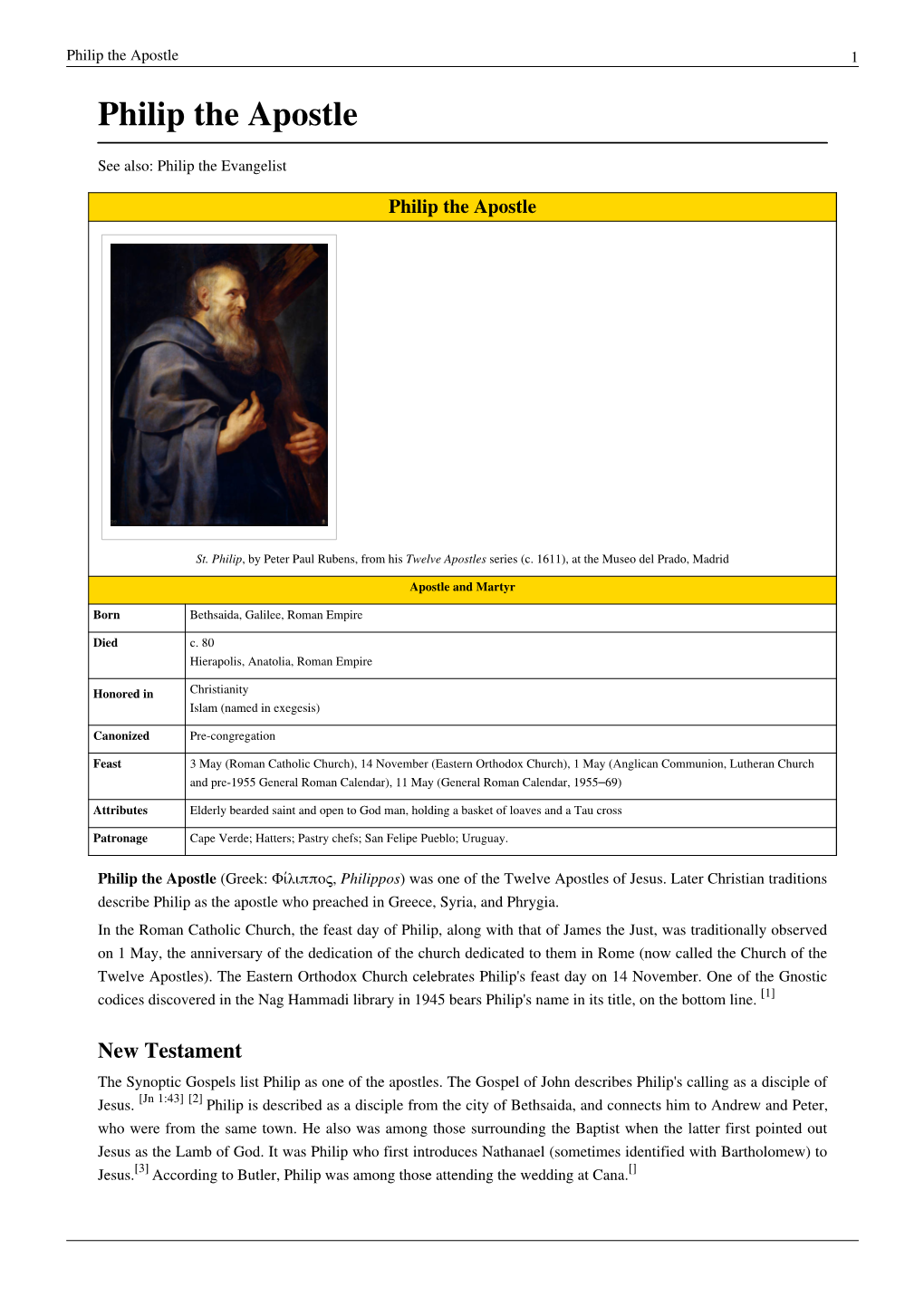 Philip the Apostle 1 Philip the Apostle