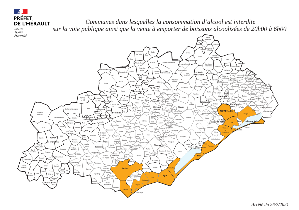 Communes Dans Lesquelles La Consommation D'alcool Est Interdite