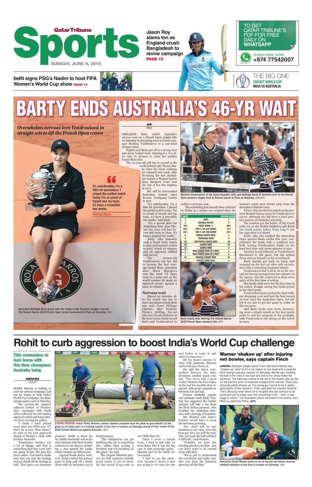 Barty Ends Australia's 46Eyr Wait