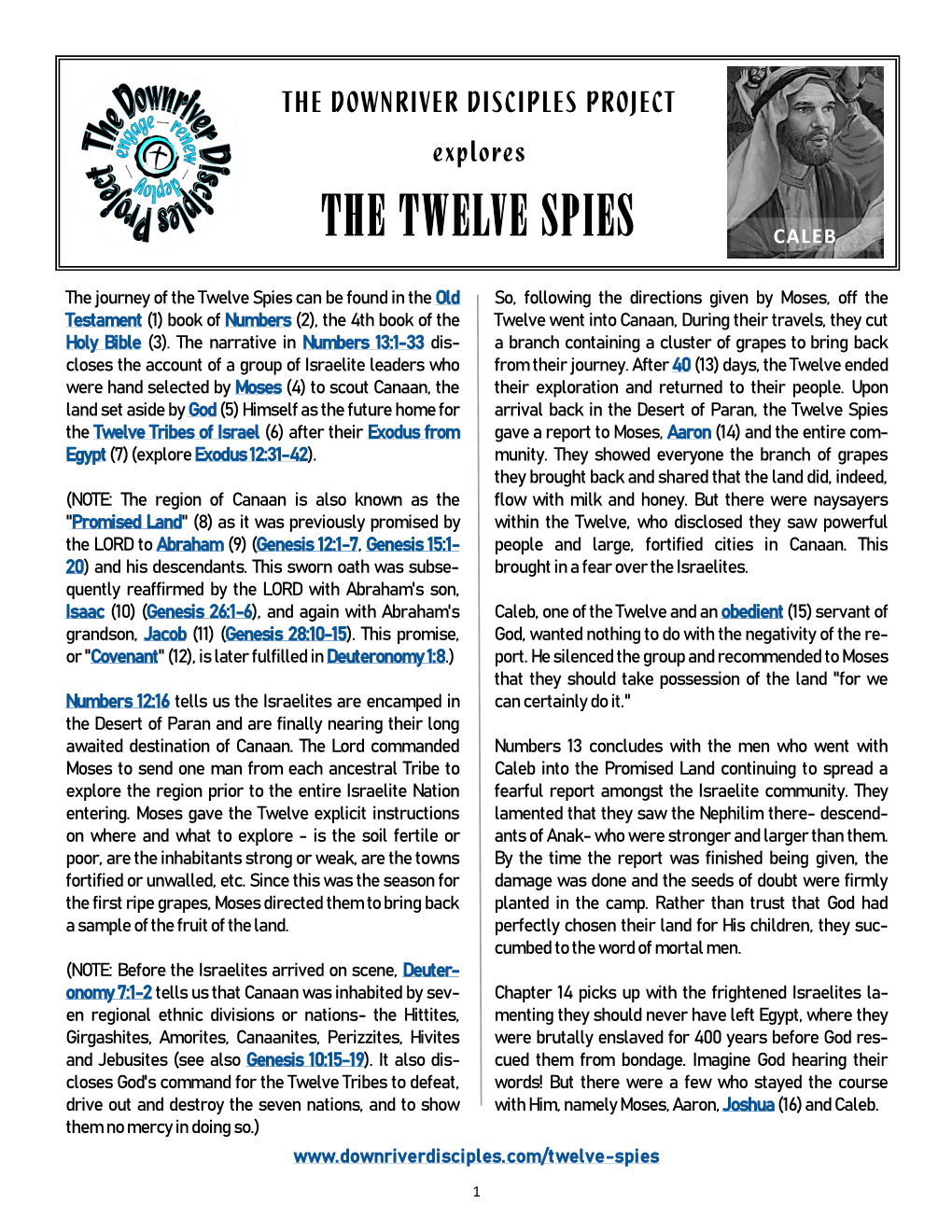 The Twelve Spies Caleb