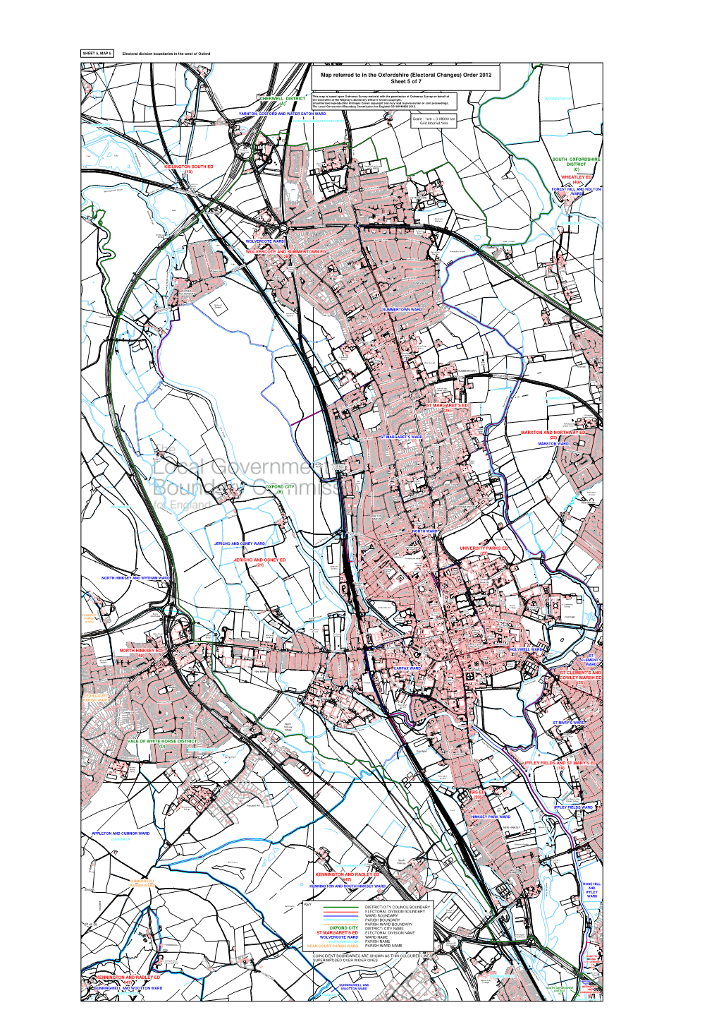 Map Referred to in the Oxfordshire (Electoral Changes) Order 2012 Sheet 5 of 7