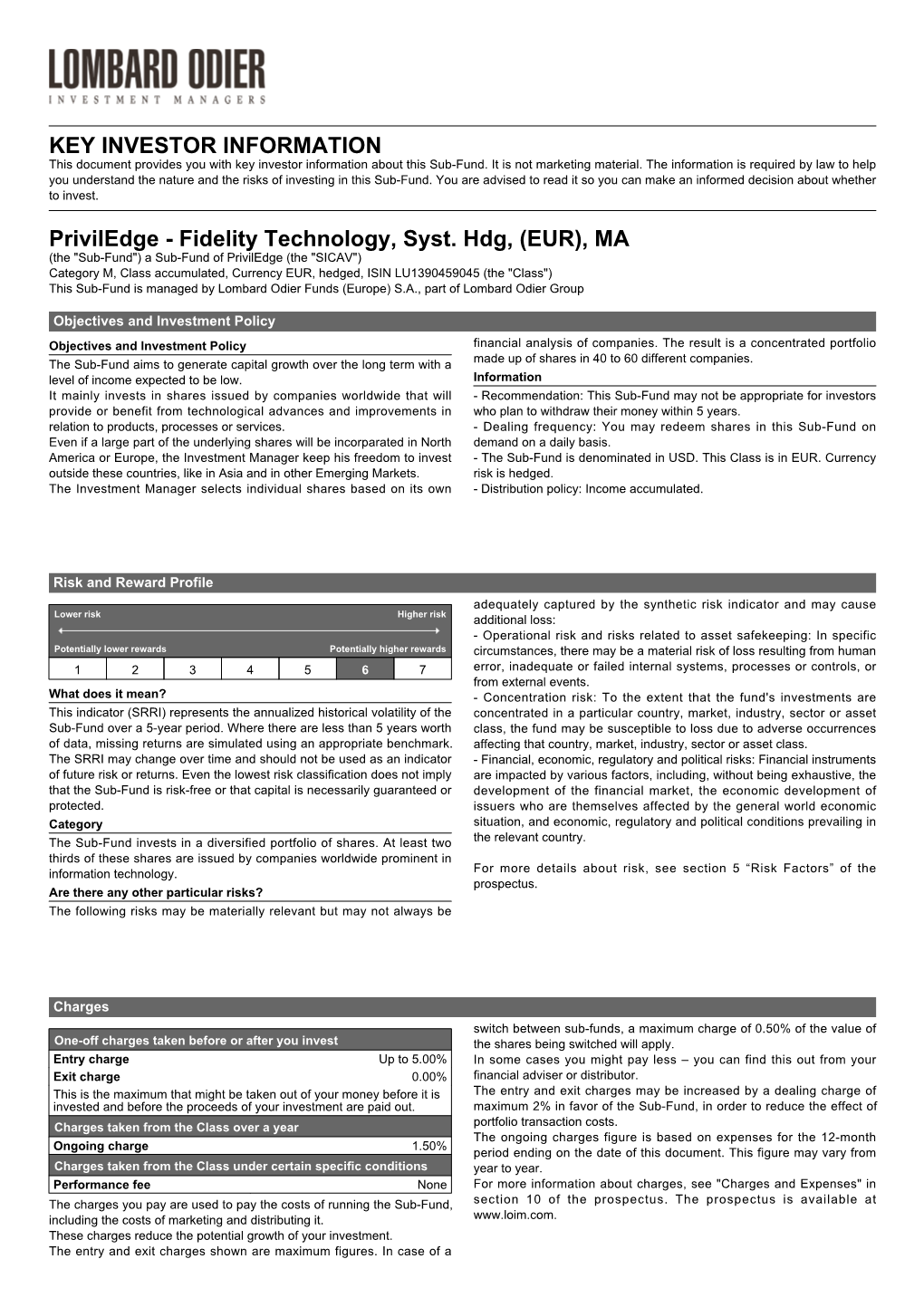 Fidelity Technology, Syst. Hdg, (EUR)