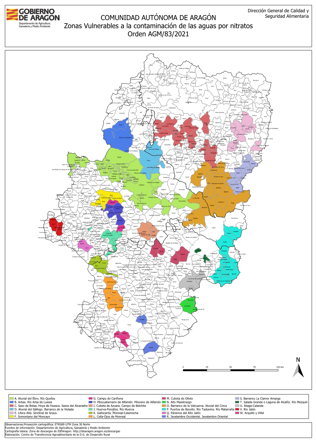 COMUNIDAD AUTÓNOMA DE ARAGÓN Zonas Vulnerables a La