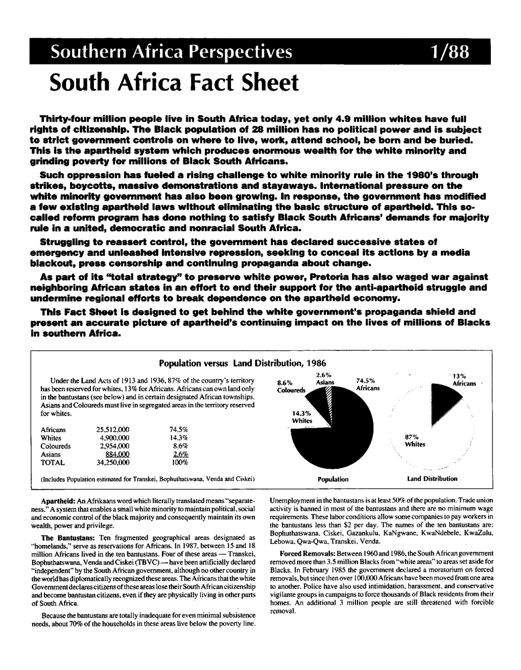 South Africa Fact Sheet