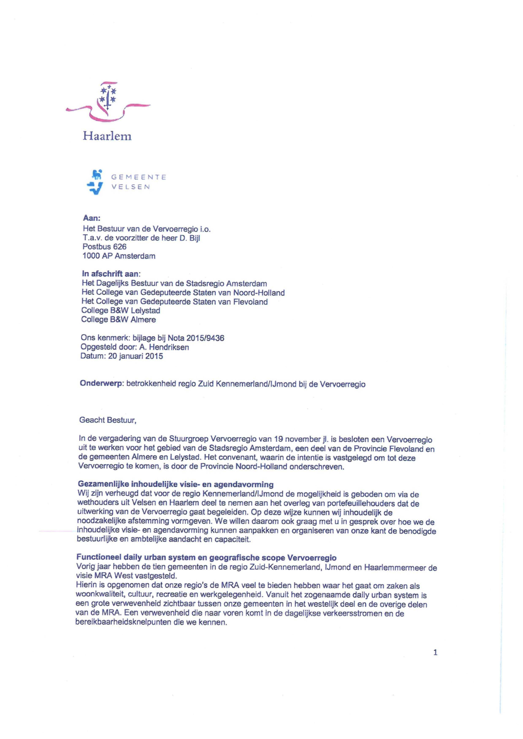 3. Bijlage: Gezamenlijke Brief Document