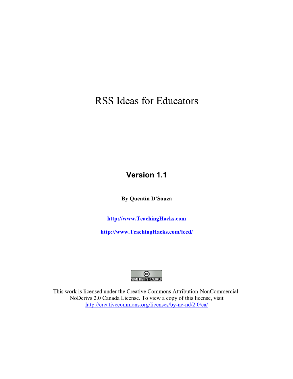 RSS Ideas for Educators