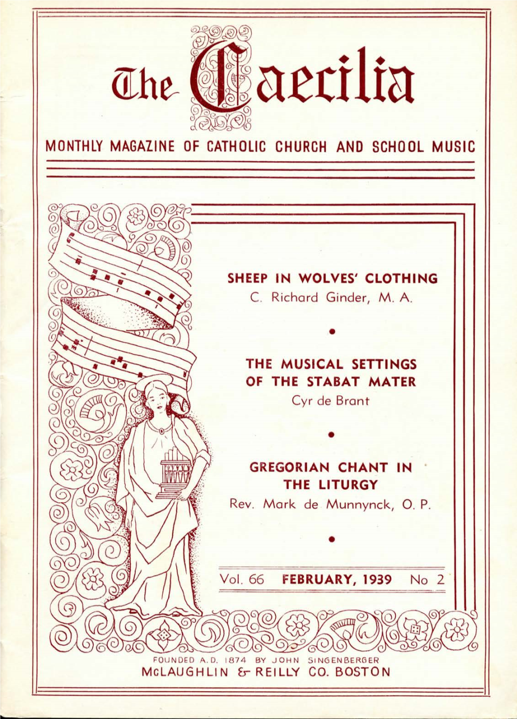 Monthly Magazine of Catholic Church and School Music