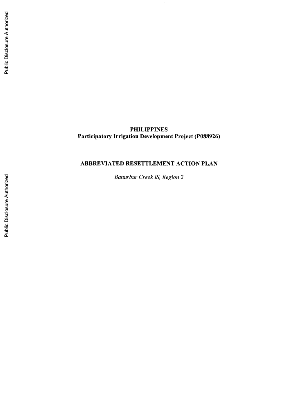 World Bank Document