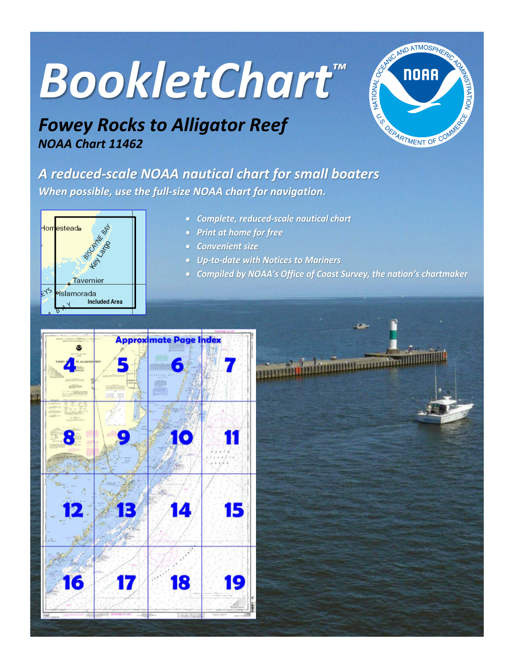 Bookletchart™ Fowey Rocks to Alligator Reef NOAA Chart 11462