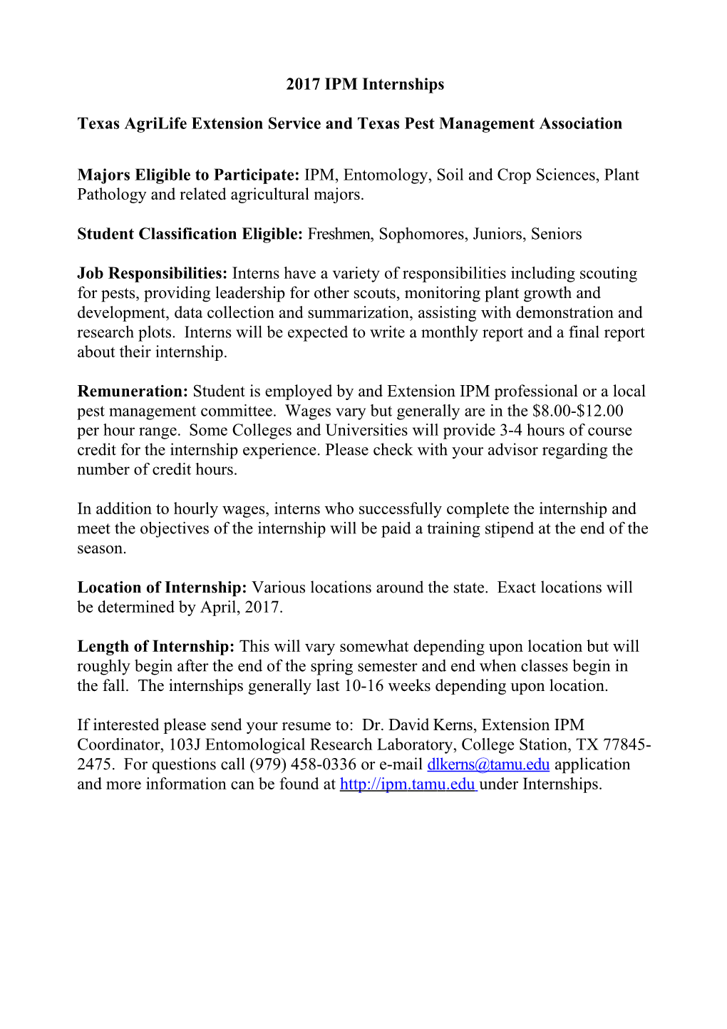 2012 IPM Internship Application Cta Rev 2