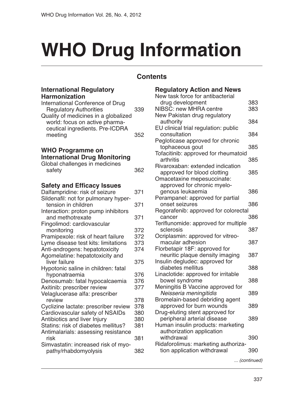 WHO Drug Information Vol