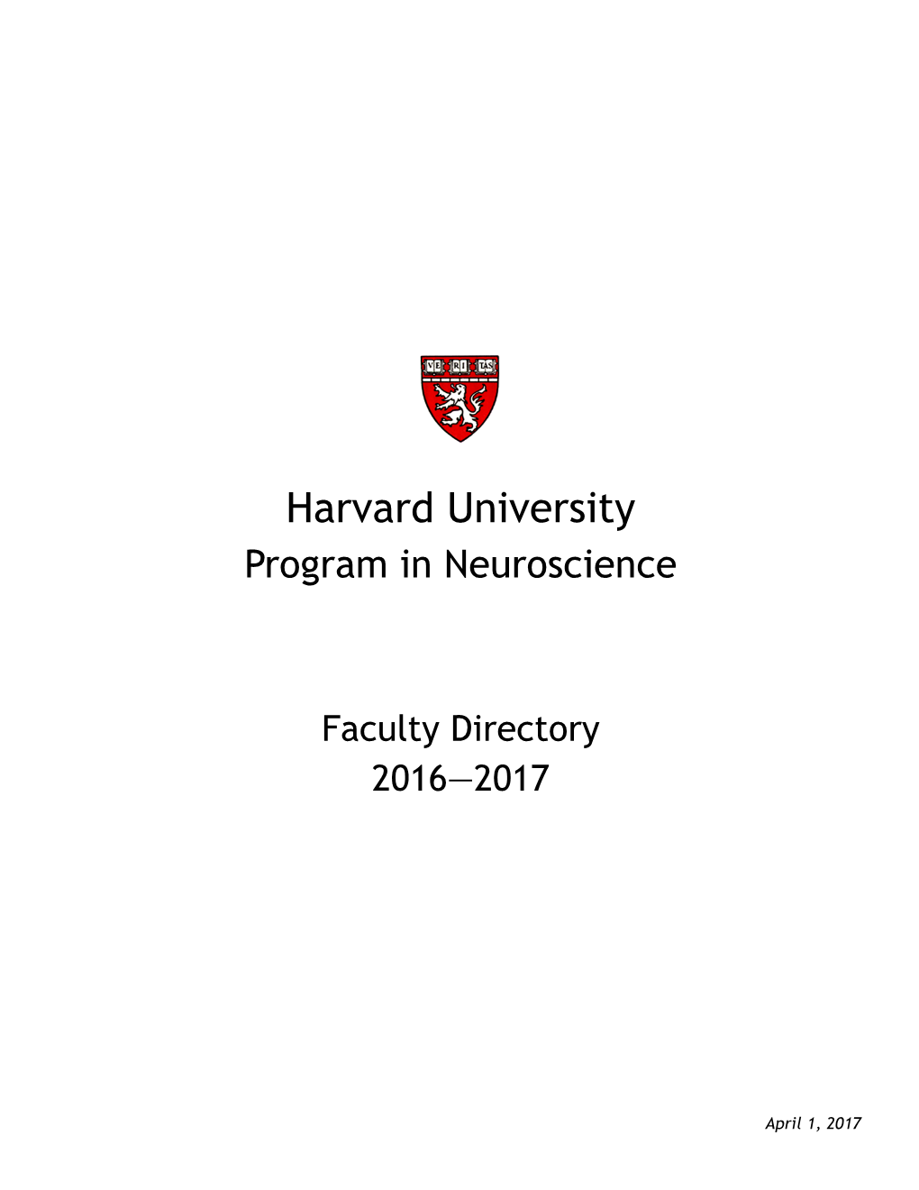 Program in Neuroscience