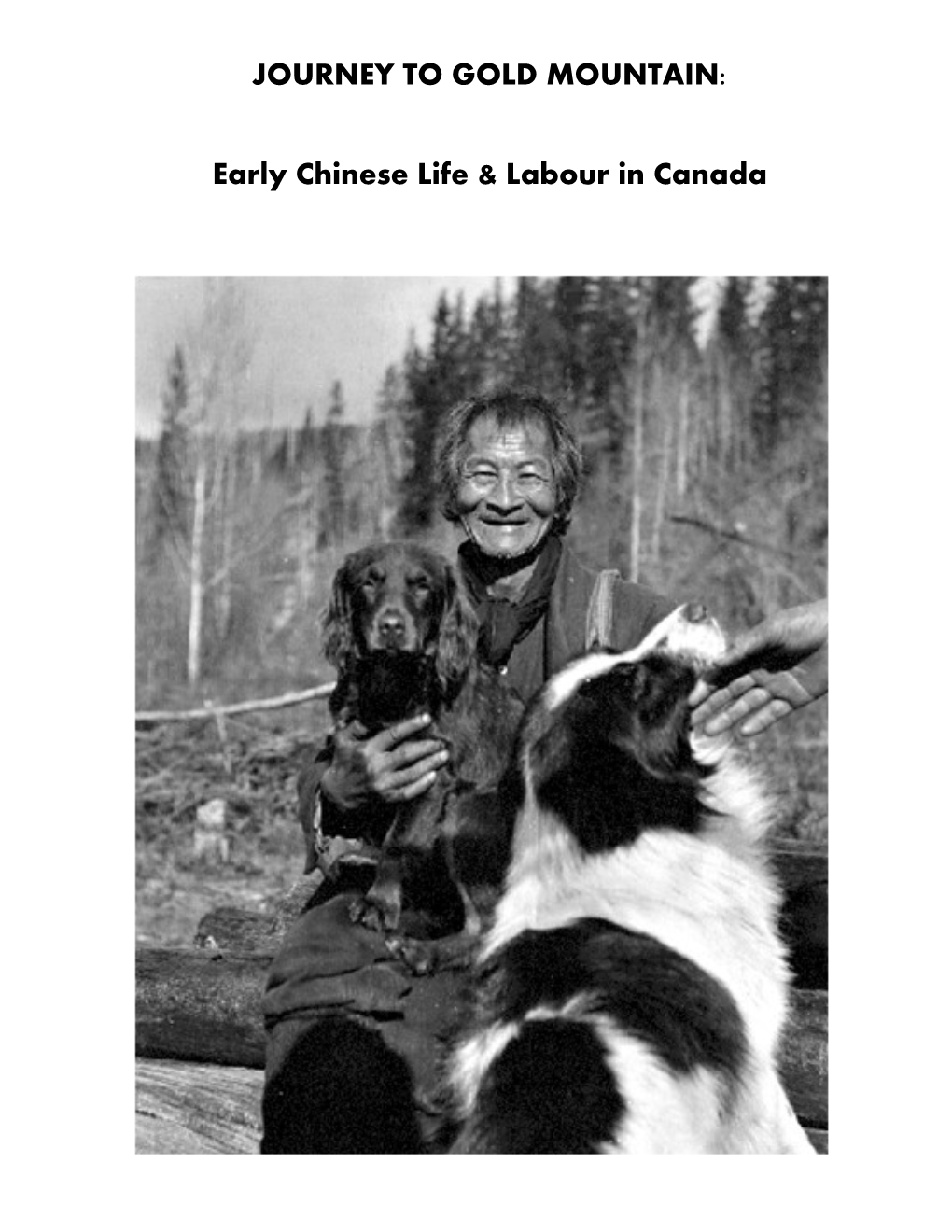 JOURNEY to GOLD MOUNTAIN: Early Chinese Life & Labour In