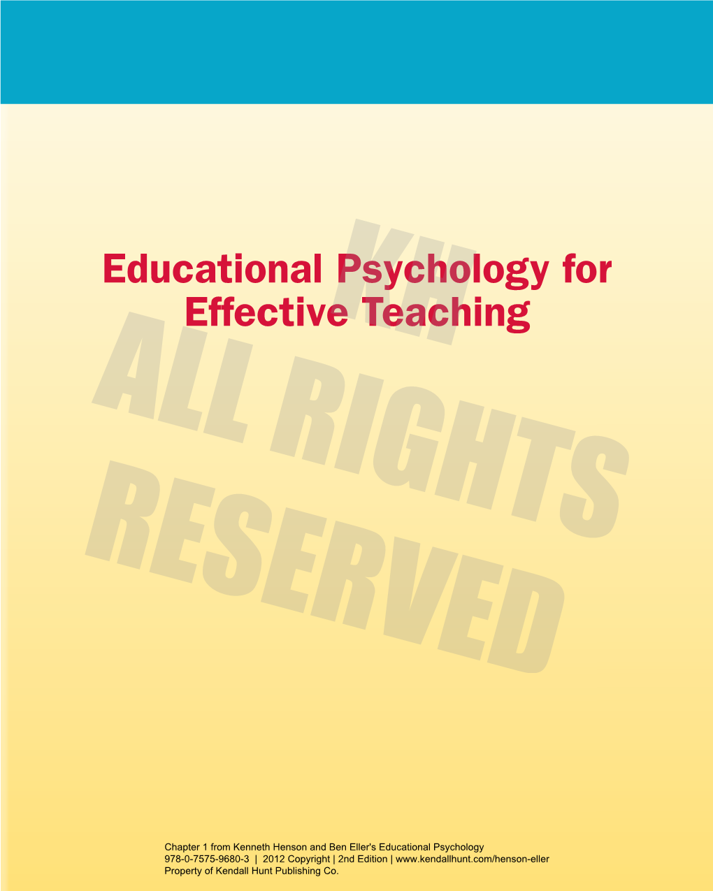 Educational Psychology for Effective Teaching