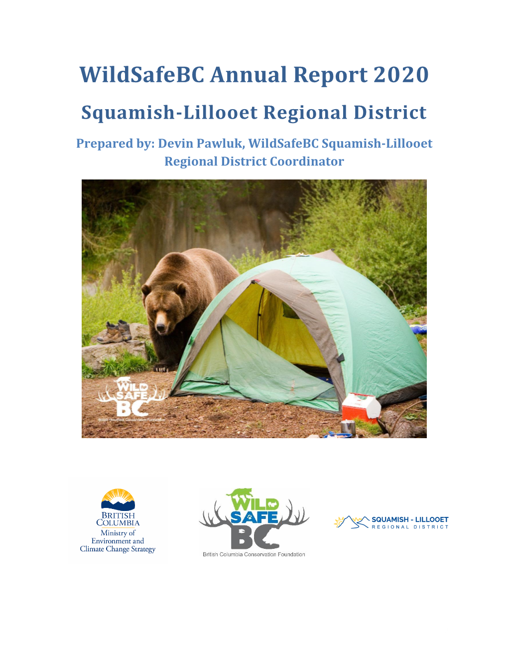 Wildsafebc Squamish-Lillooet Regional District Annual Report