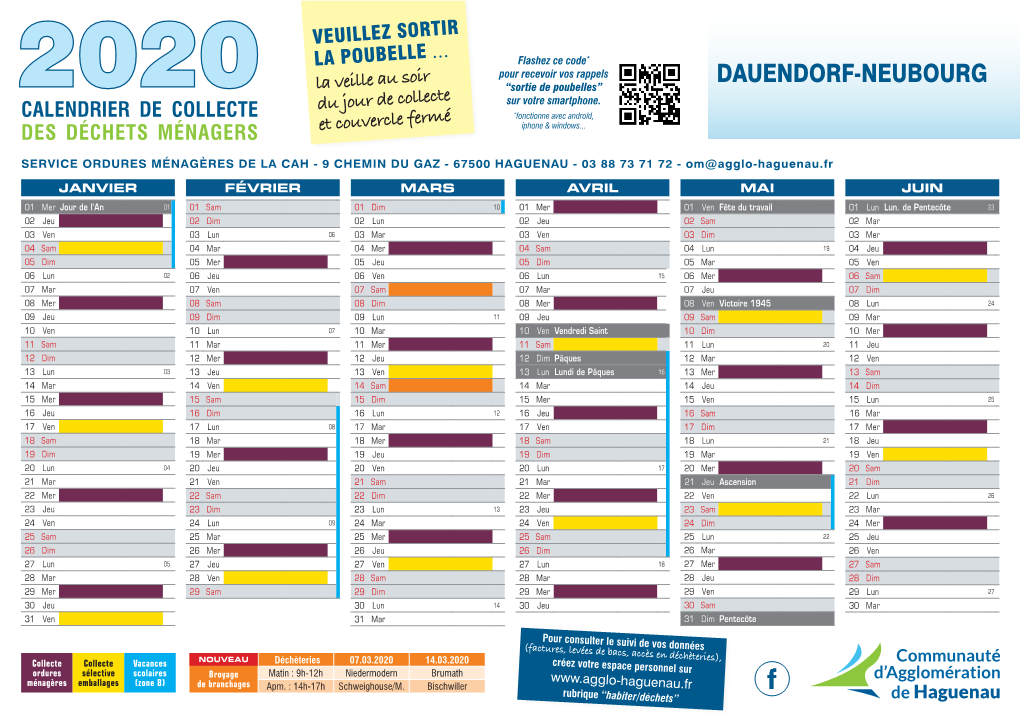 Calendrier OM 2020 Dauendorf – Neubourg