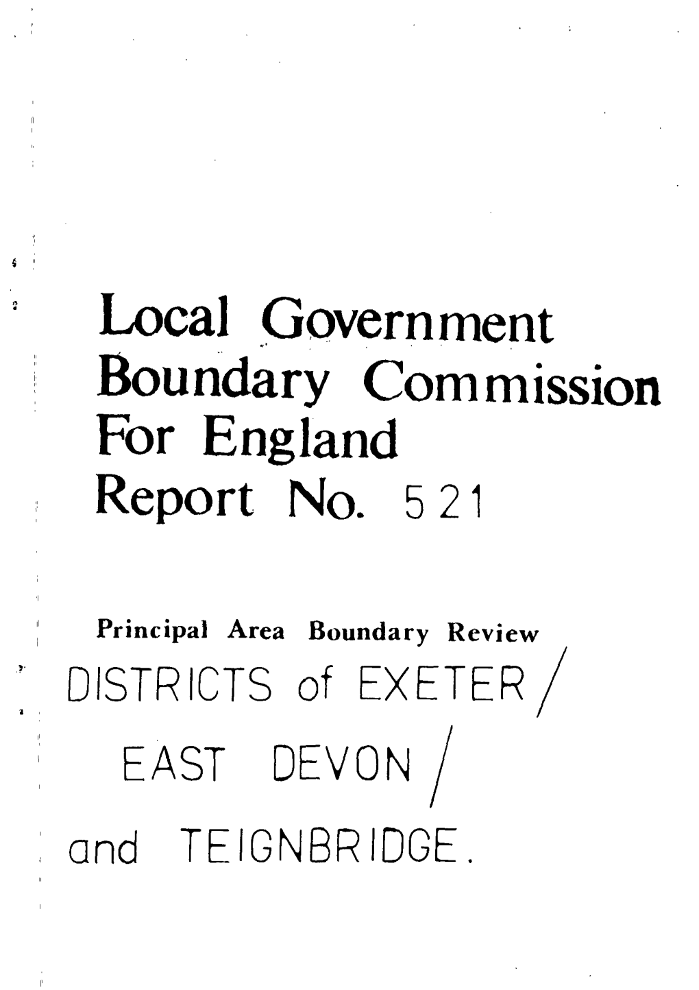 Al Government Boundary Commission for England Report No