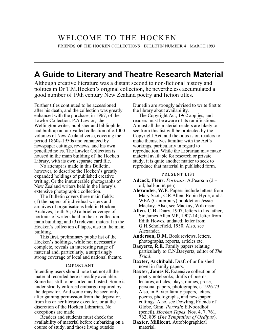 A Guide to Literary and Theatre Research