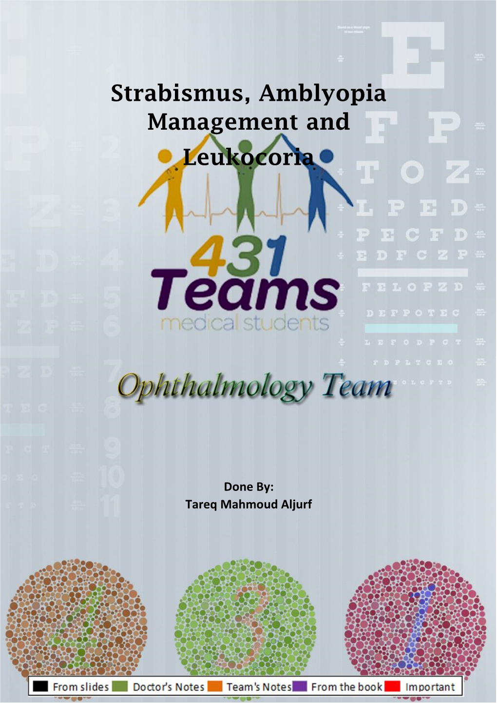 Strabismus, Amblyopia Management and Leukocoria 431Team