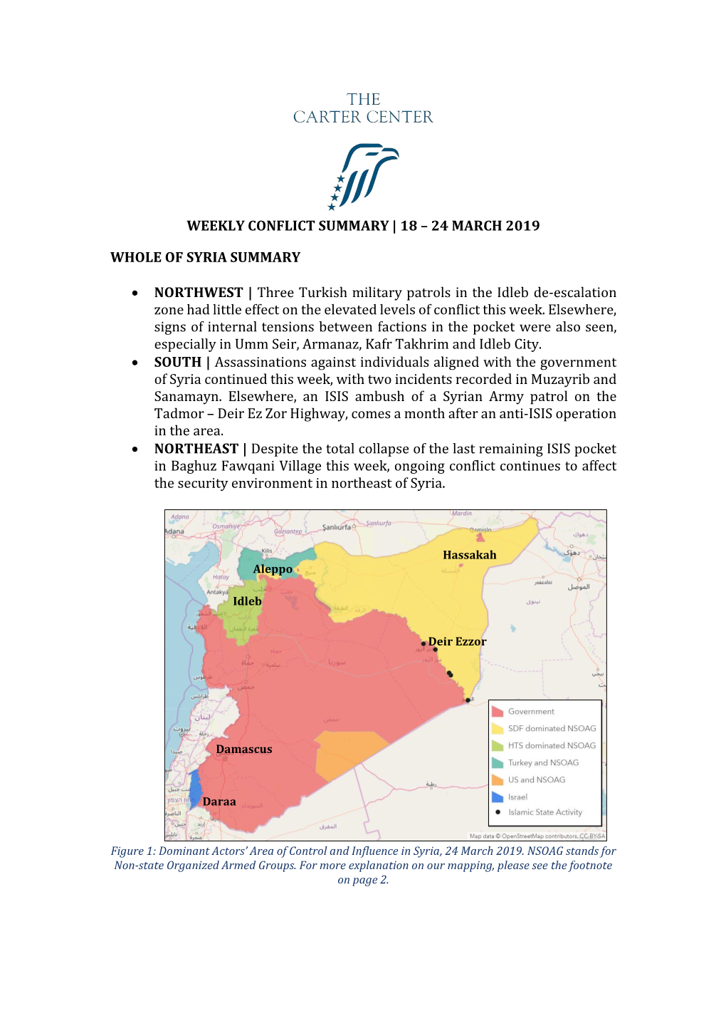 Weekly Conflict Summary | 18 – 24 March 2019