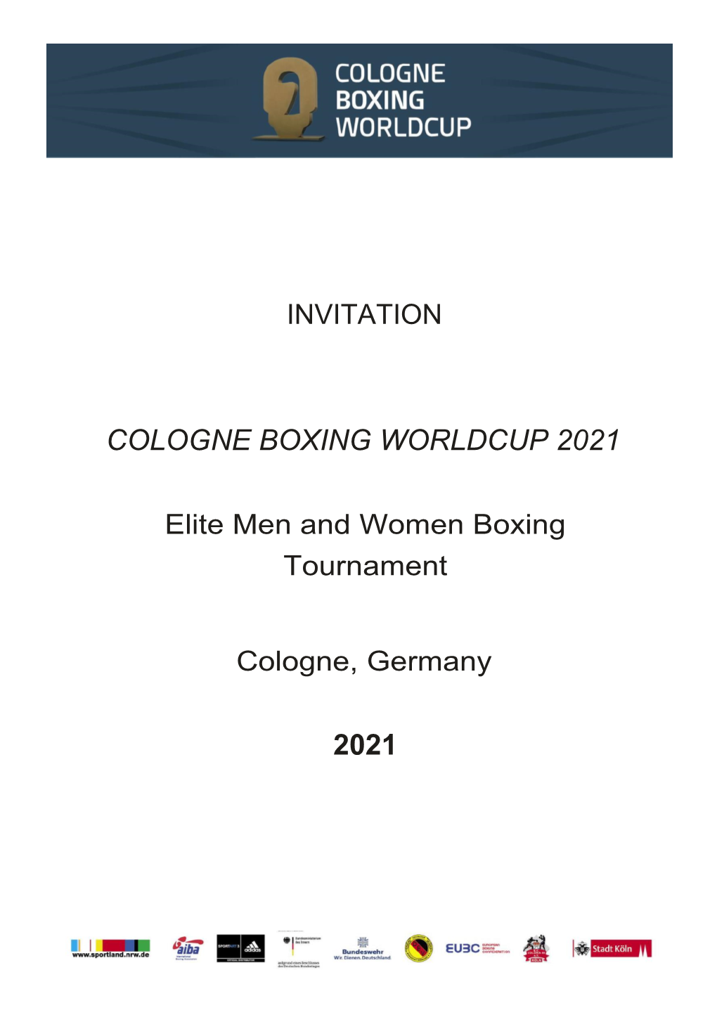 Cologne Boxing Worldcup 2021 2021