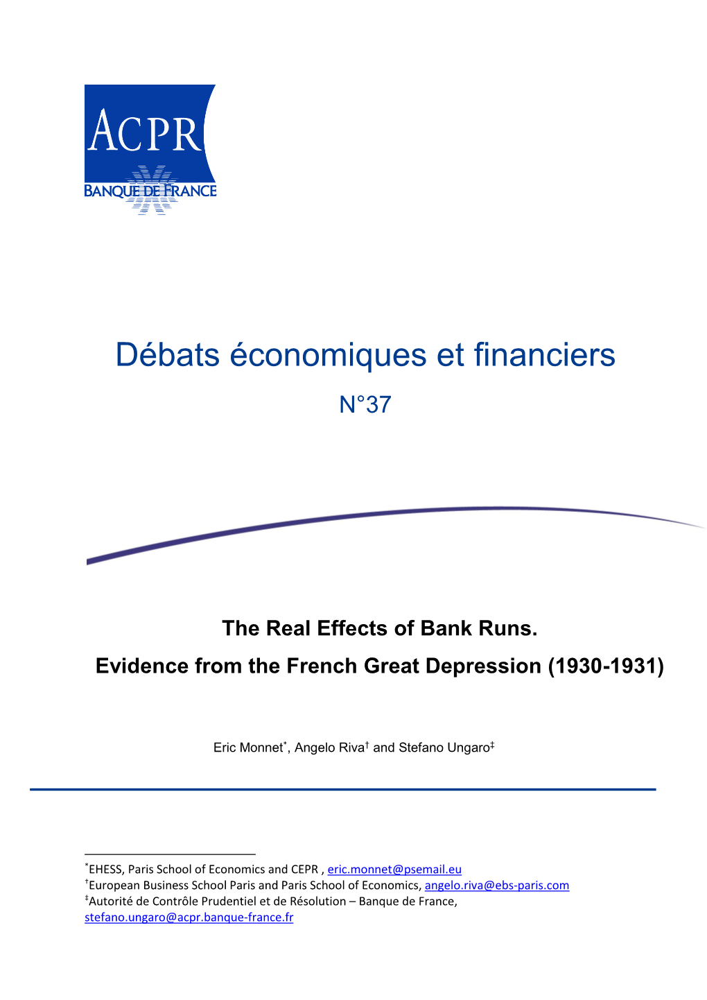 Débats Économiques Et Financiers N°37