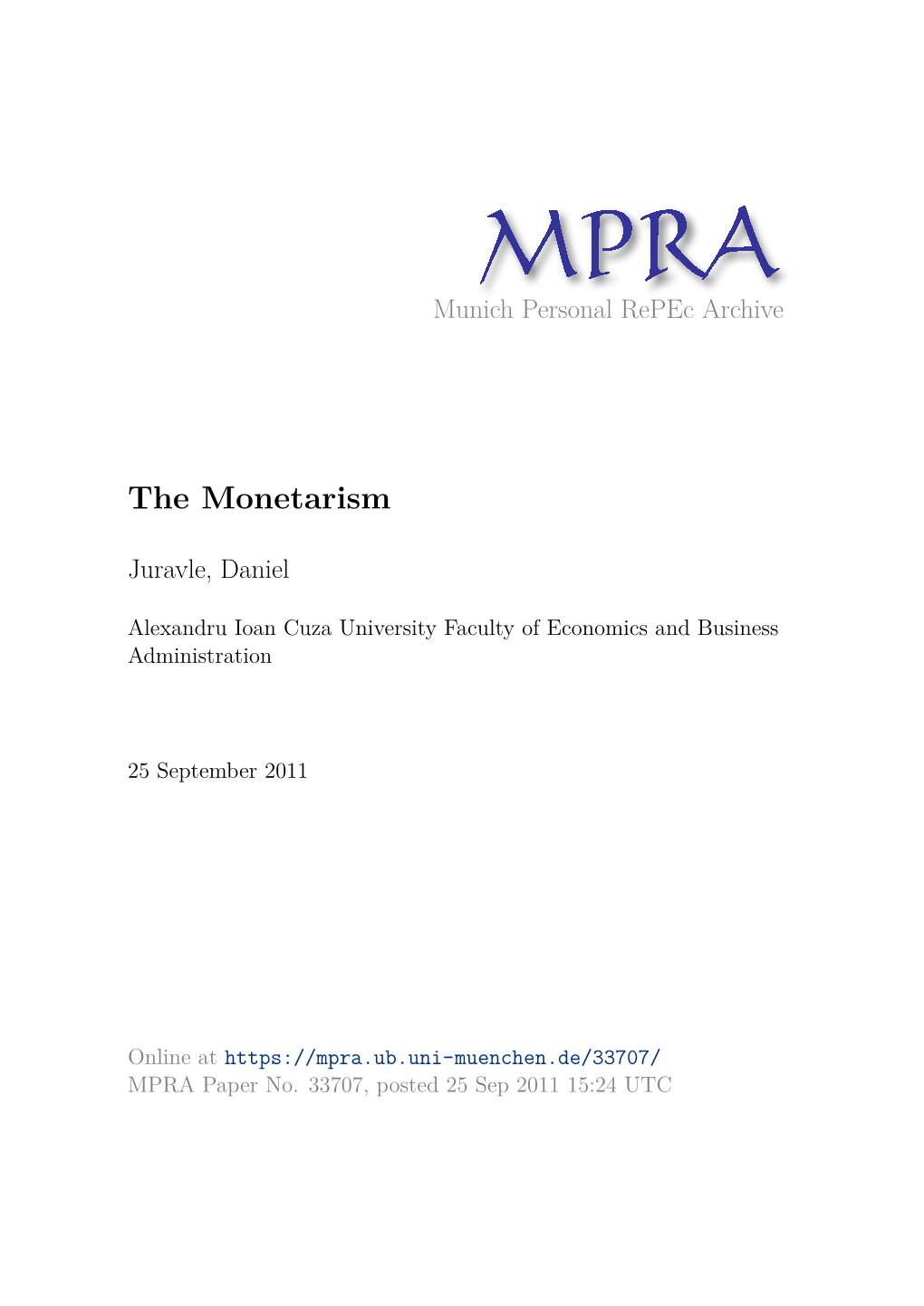 The Monetarism