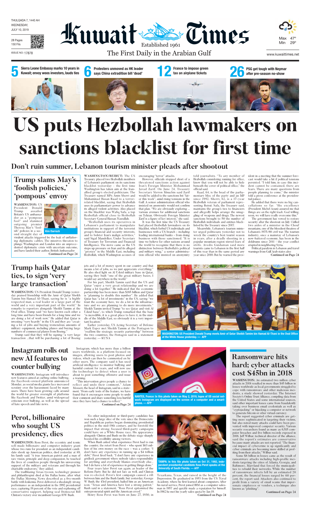 Kuwaittimes 10-7-2019.Qxp Layout 1