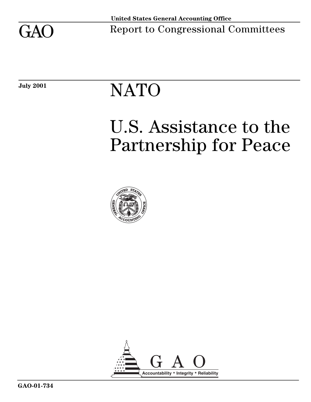 GAO-01-734 NATO: U.S. Assistance to the Partnership for Peace