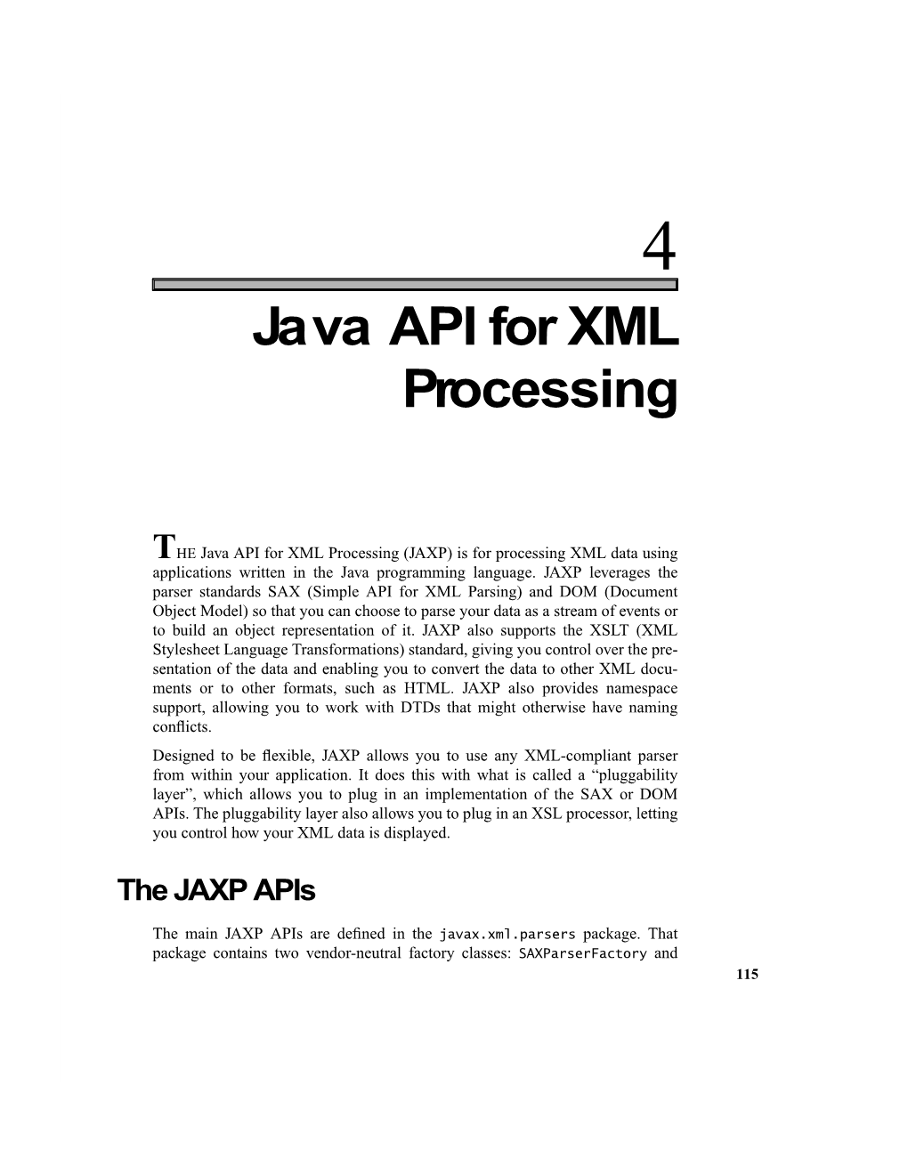 Java API for XML Processing