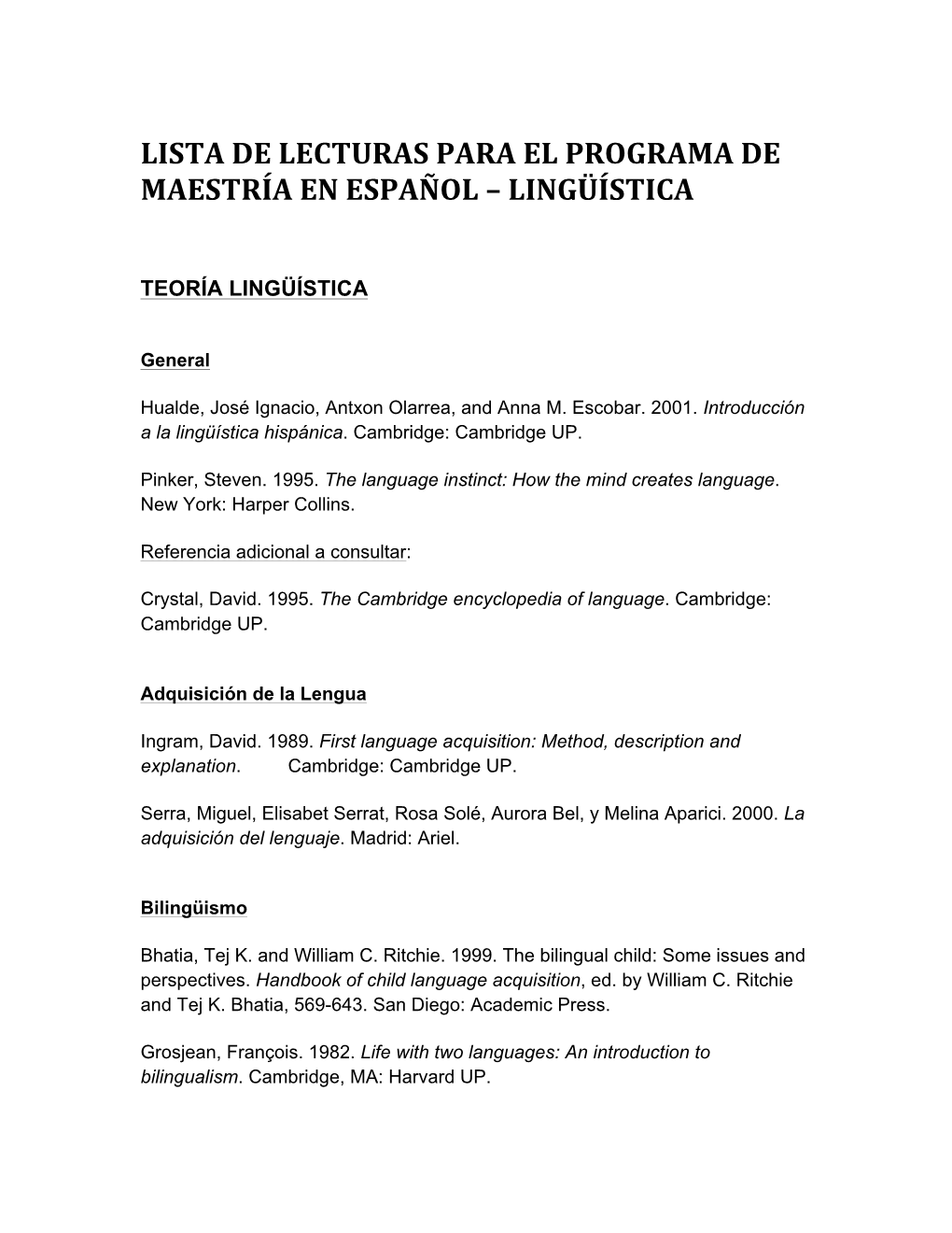 Linguistics Reading List.Pdf