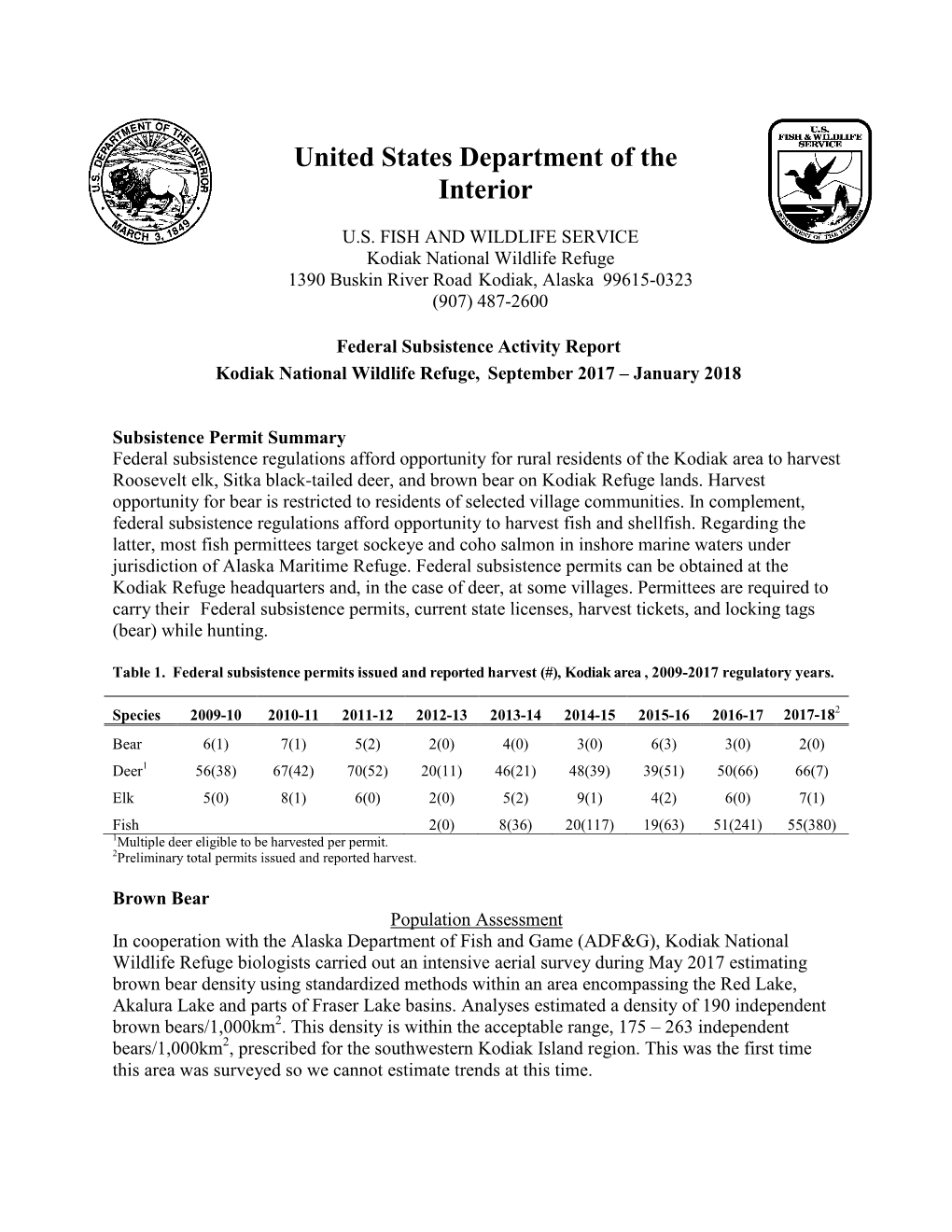 United States Department of the Interior