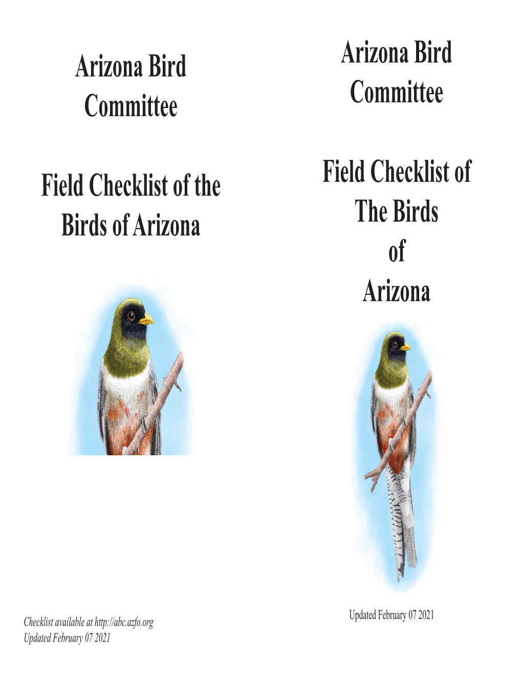 ABC Field Checklist