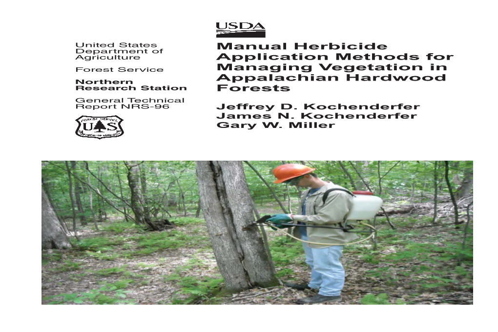 Manual Herbicide Application Methods for Managing Vegetation in Appalachian Hardwood Forests