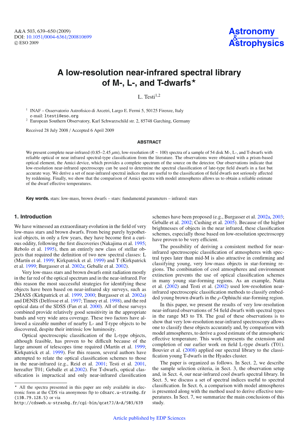 A Low-Resolution Near-Infrared Spectral Library of M-, L-, and T-Dwarfs