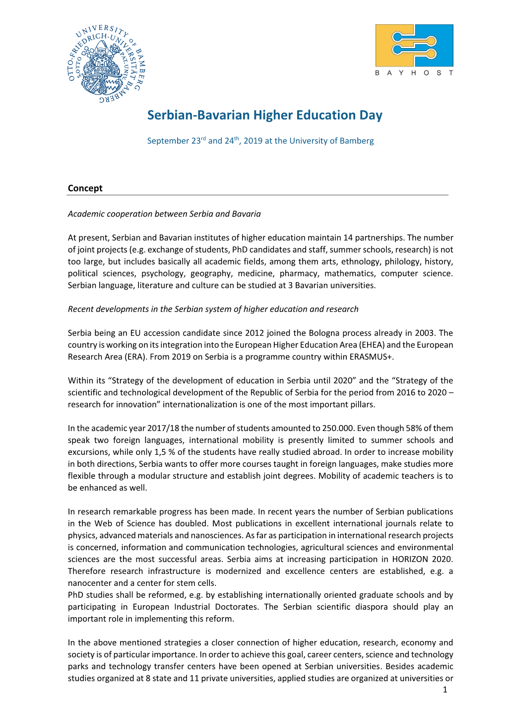 Serbian-Bavarian Higher Education Day