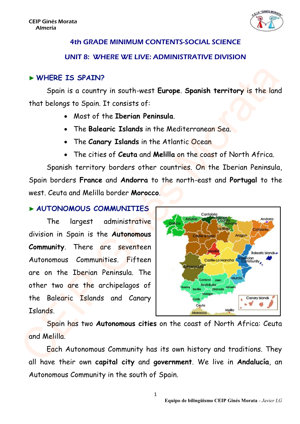 Administrative Division Where Is Spain?