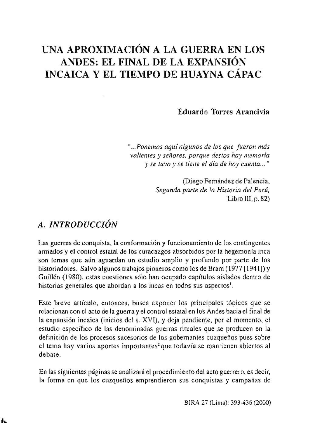 EL FINAL DE LA EXPANSIÓN INCAICA Y EL Tiel\1PO DE HUAYNA CÁPAC