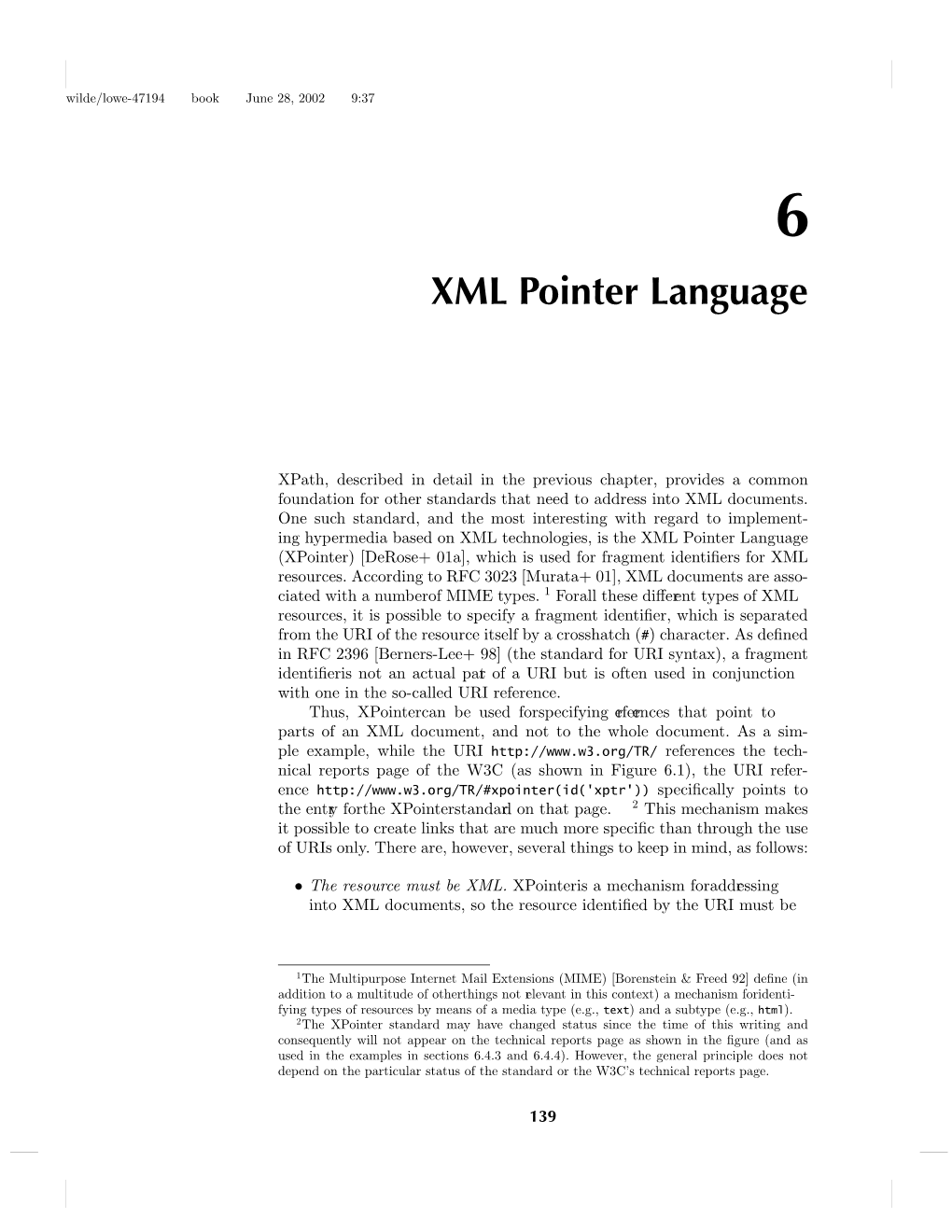 XML Pointer Language