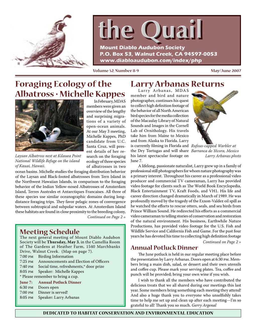 Foraging Ecology of the Albatross • Michelle Kappes Larry Arbanas