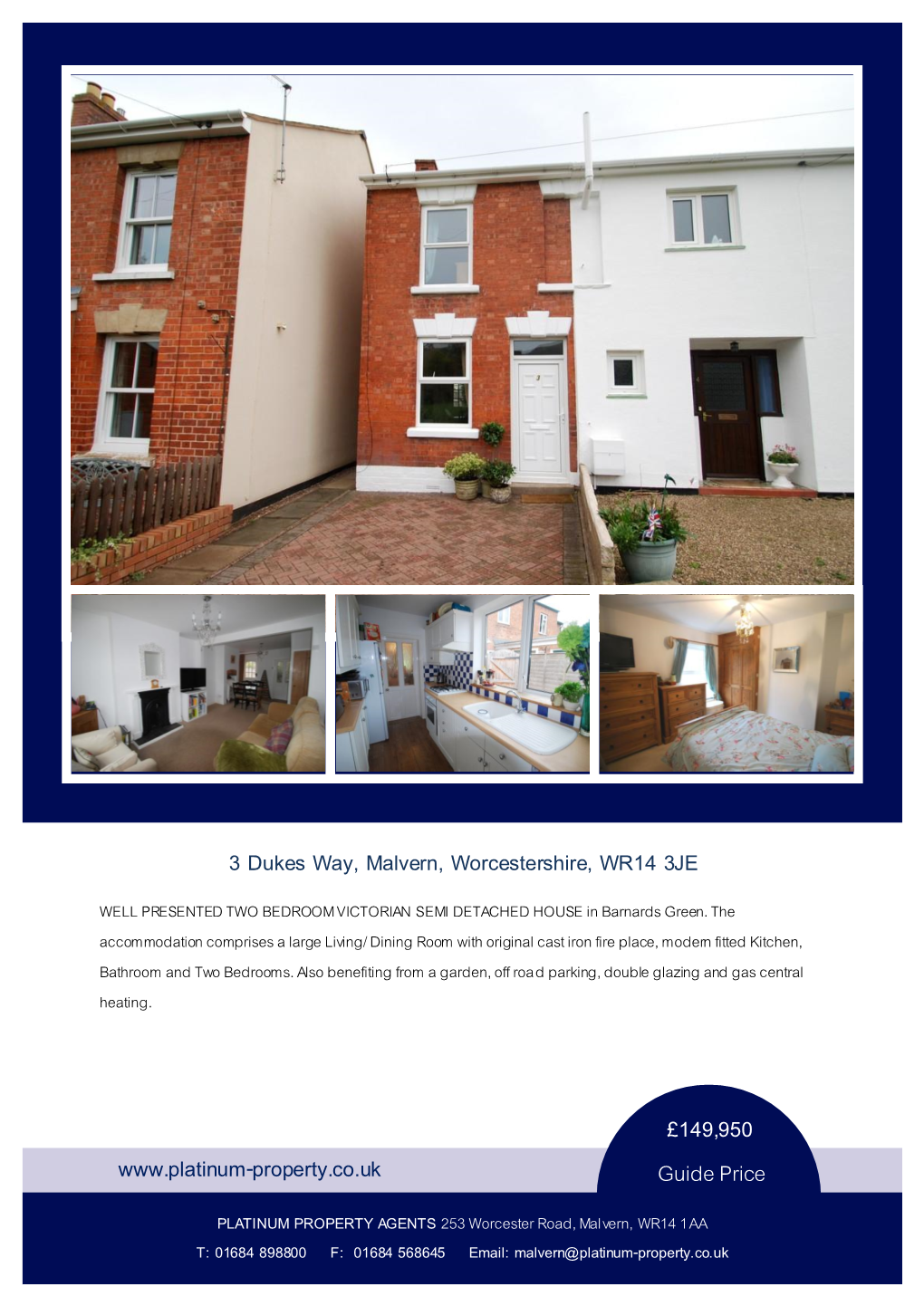 3 Dukes Way, Malvern, Worcestershire, WR14 3JE Www