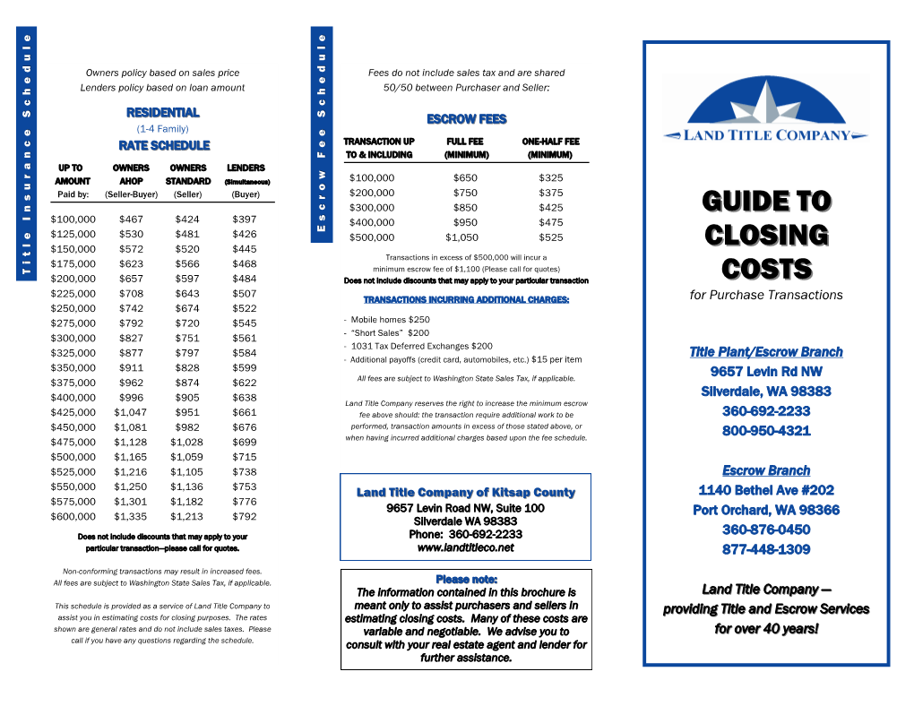 Guide to Closing Costs